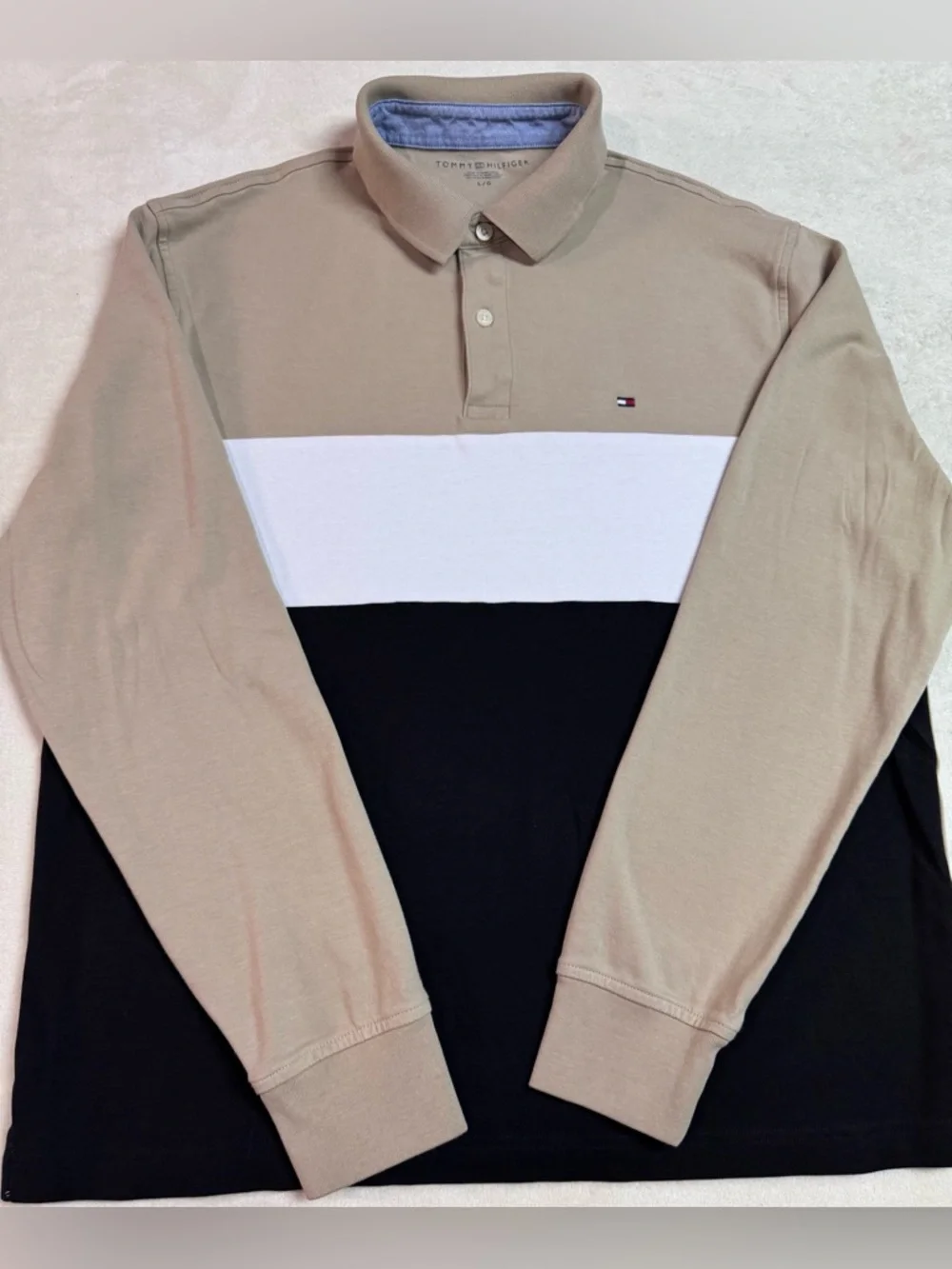 Tommy Hilfiger Men’s Colorblock Polo Shirt Size Large NWOT - Picture 3 of 4